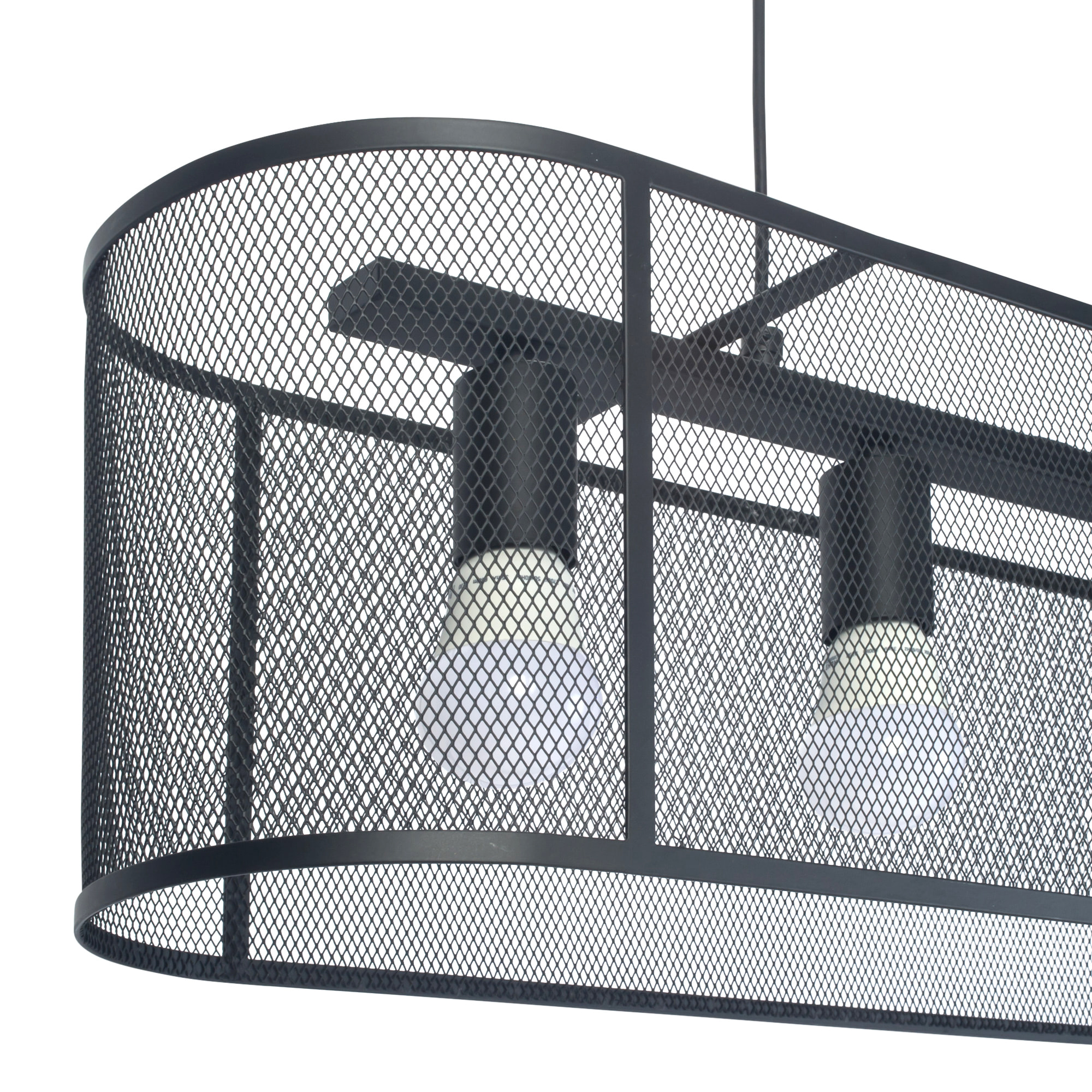 FORLIGHT Colgante Interior LED Numan E27 15W Negro para Comedor, Sala de Estar
