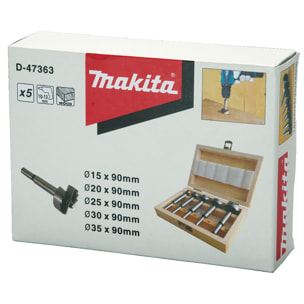 Coffret 5 forets bois Forstner - MAKITA - D-47363
