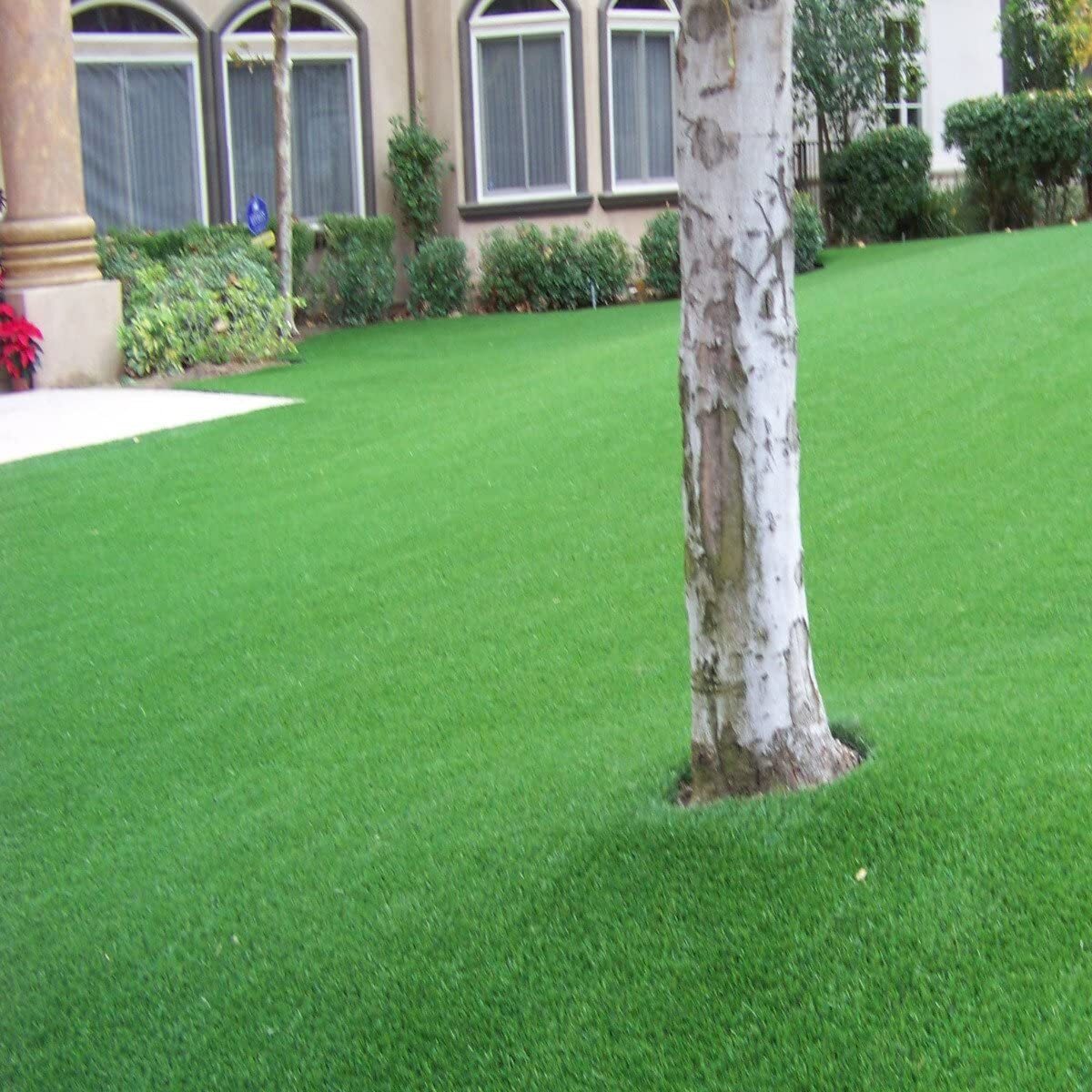 Prato Sintetico Manto Erboso Erba Finta Realistica Giardino 4 Sfumature di Colore Tappeto Erboso Sintetico Anti UV Atossico Drenante 30mm 2x10mt 20mq