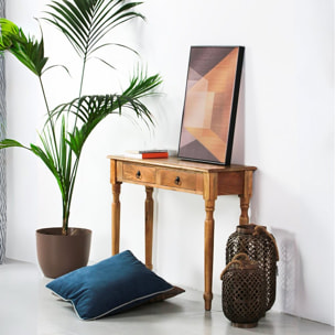 Consolle in legno di mango con finitura naturale 110x35x72 cm