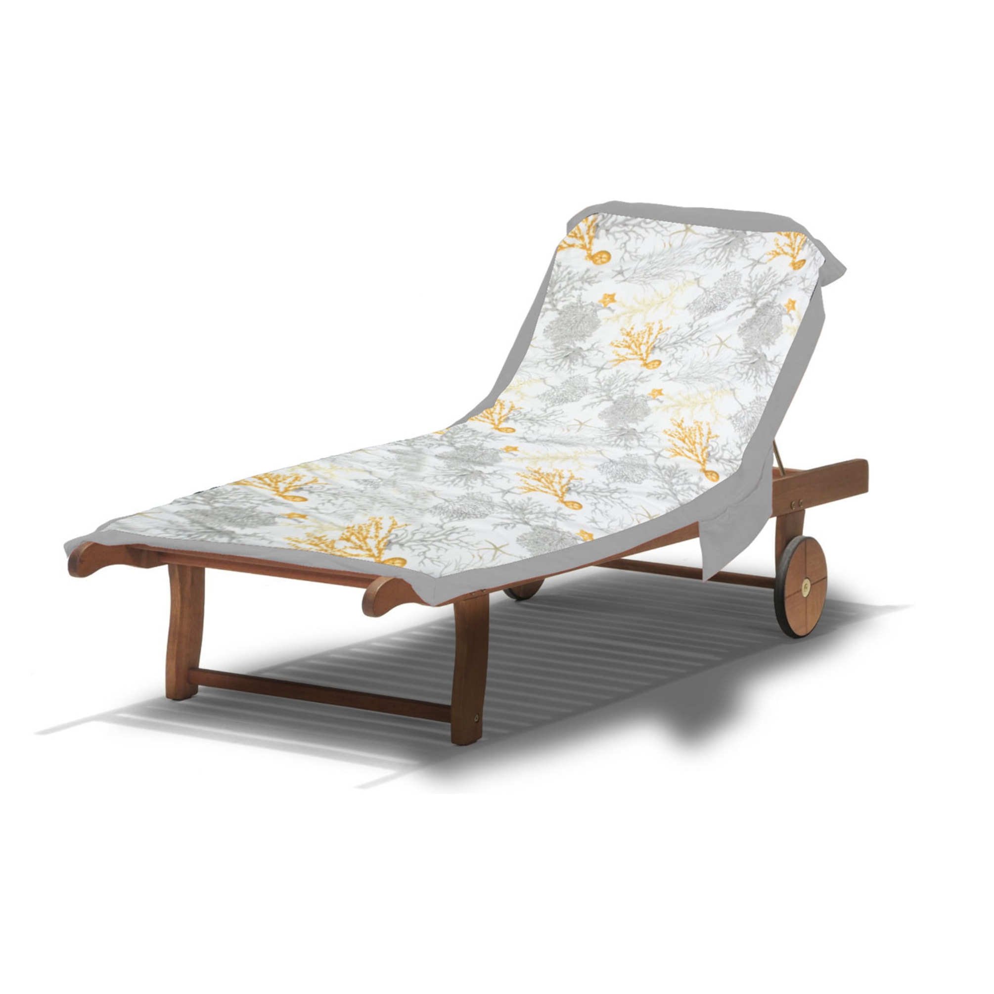 Telo Mare Lettino In Microfibra Disegno Coralli