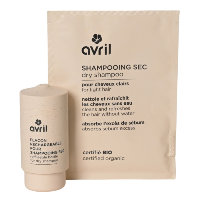 Shampooing sec en poudre pour cheveux clairs 30g certifié bio - Shampooing sec en poudre pour cheveux clairs