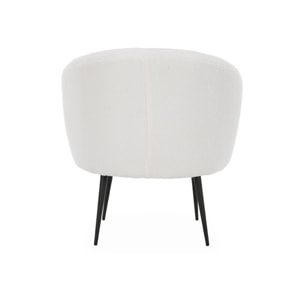 Fauteuil cosy design métal et bouclette HIMA
