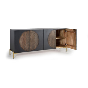 Aparador de Madera de Mango Estilo Rústico Étnico