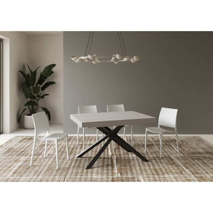 Tavolo allungabile 90x120/224 cm Karida cashmere gambe antracite