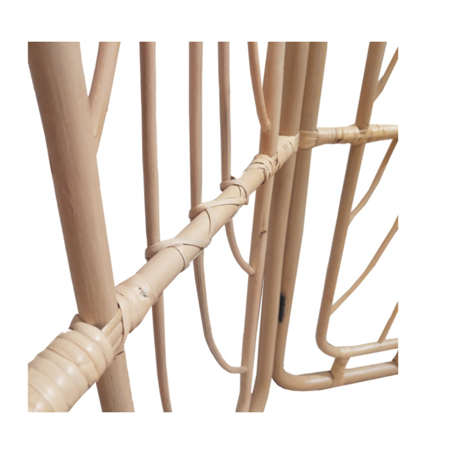 Paravent H. 180 cm 3 pans en rotin naturel ajouré - NINON