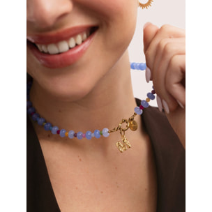 Collana Skycolor Stones Acciao Placcato Oro
