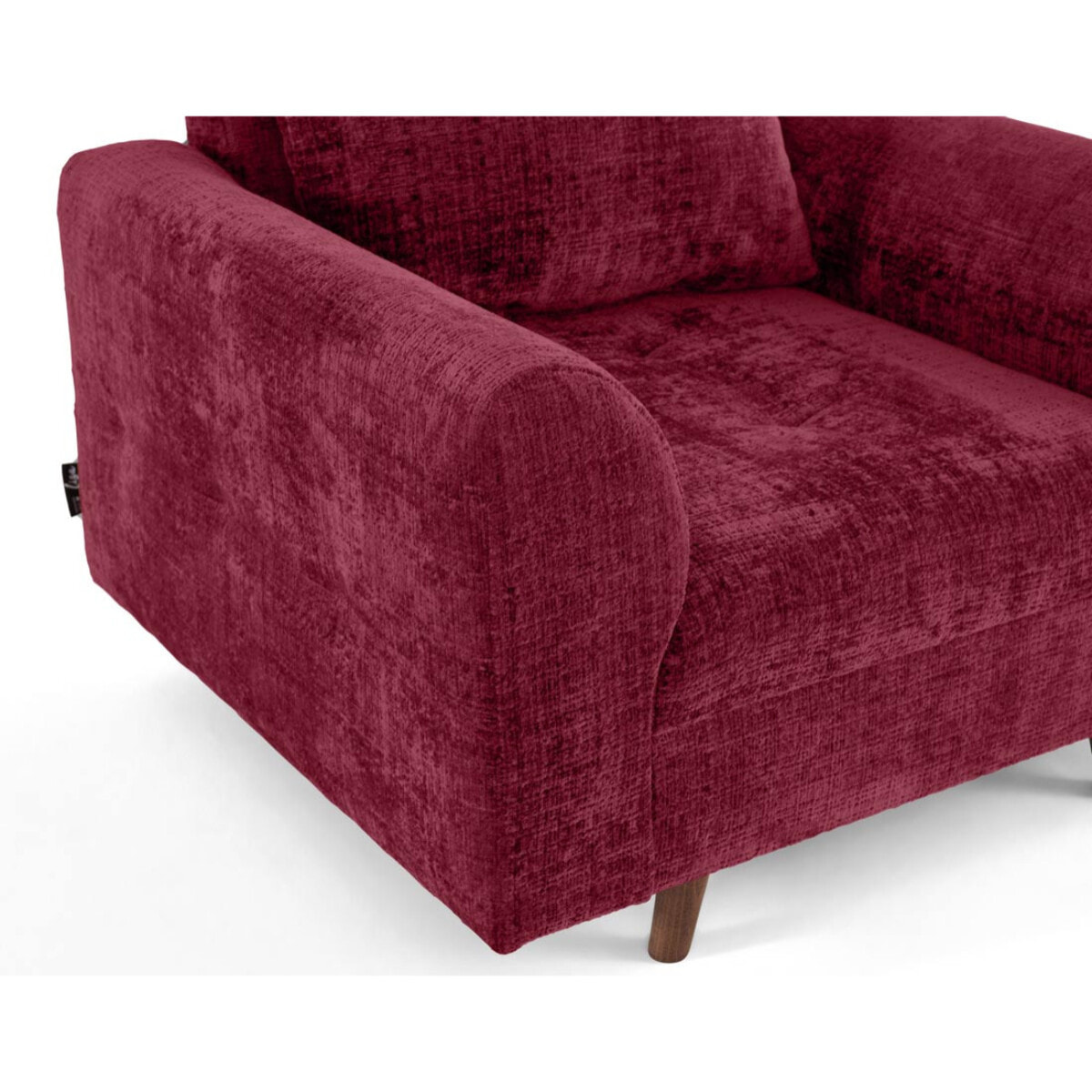 Rune - fauteuil en velours texturé - Prune