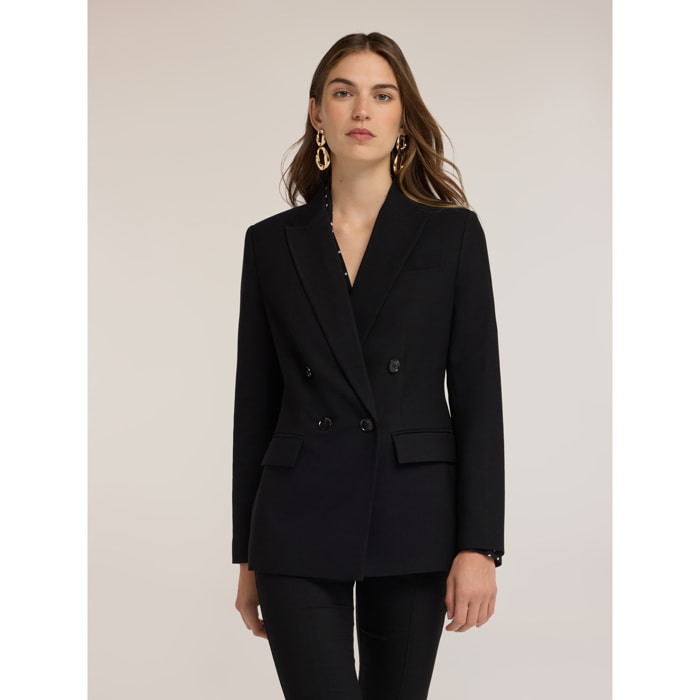 Motivi - Blazer doppiopetto sartoriale - Nero