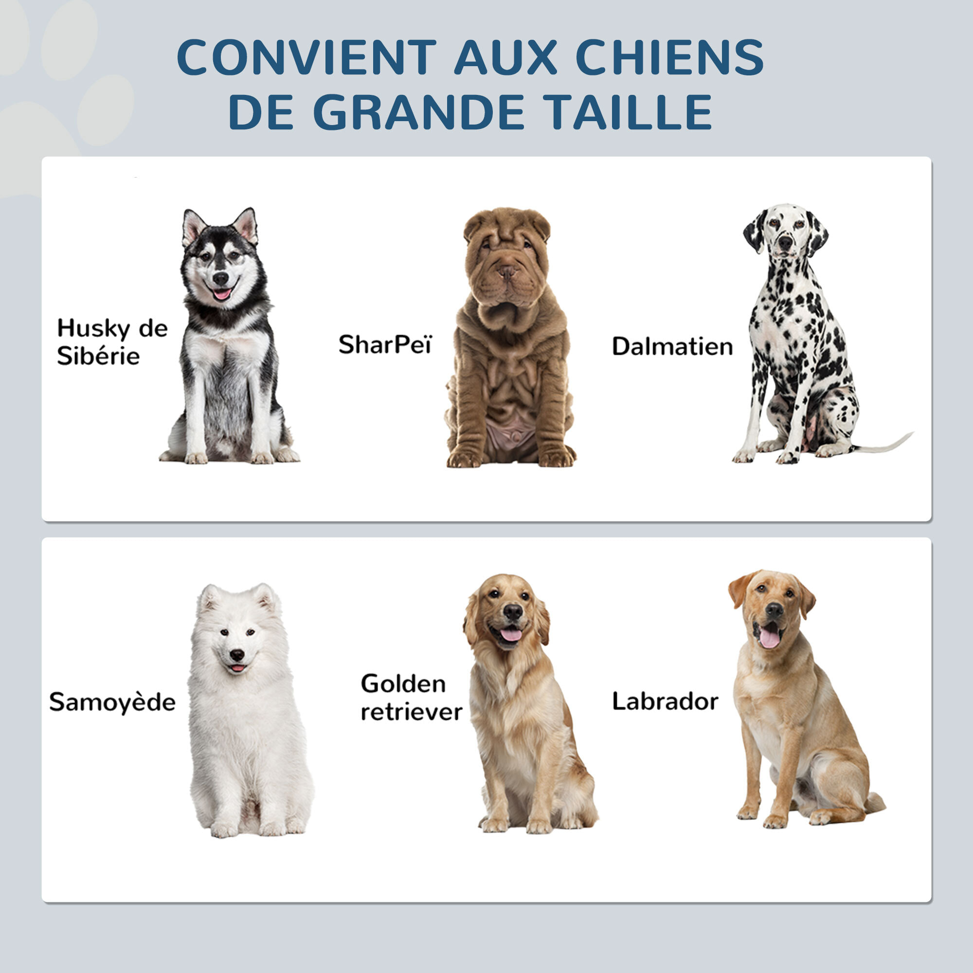 Gamelle double chien - porte-gamelles surélevé rangement 2 en 1 - tiroir, 2 gamelles - acier inox. MDF gris blanc