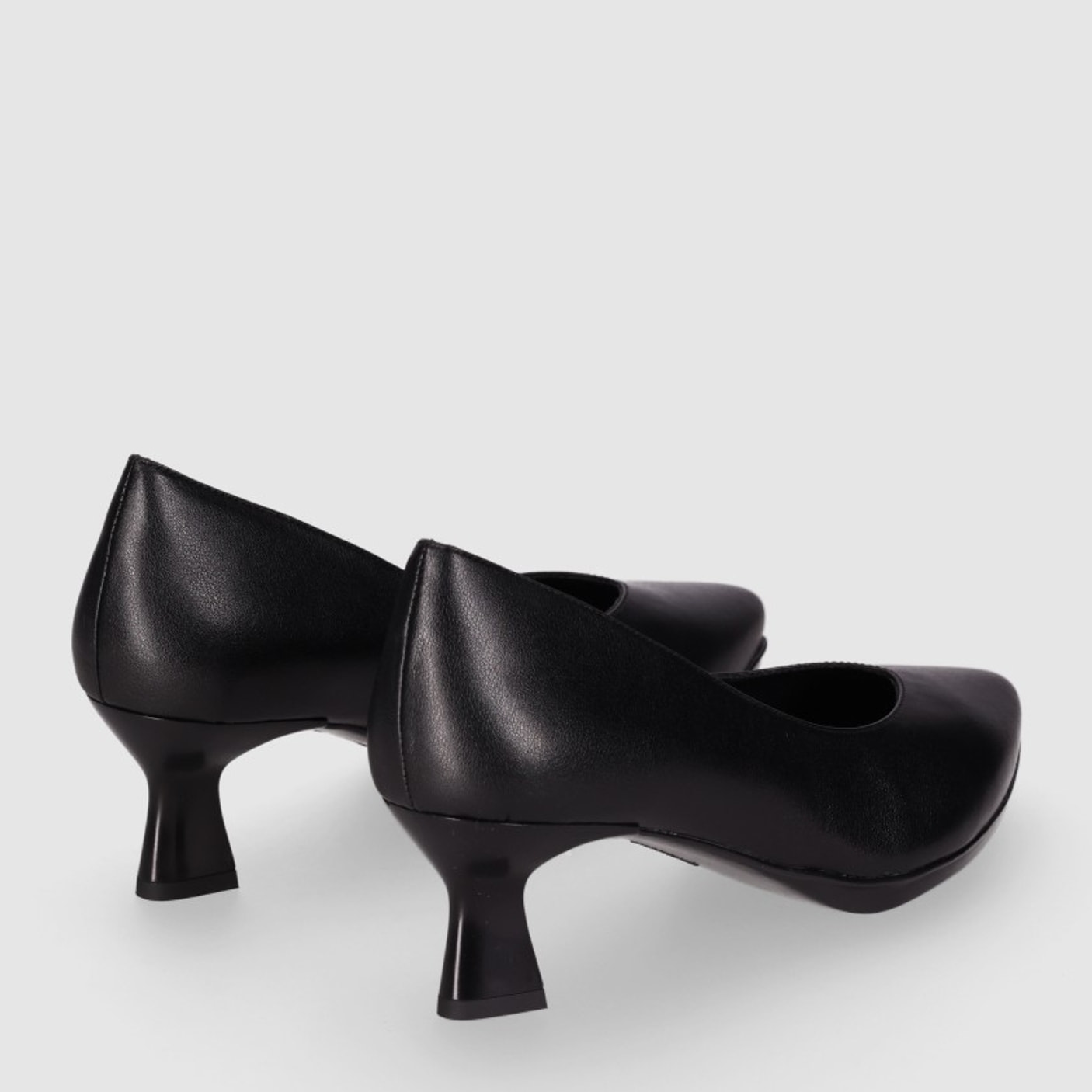 Zapatos de Piel - Negro - Tacón: