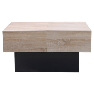 Table basse avec plateaux amovibles noire GRETA