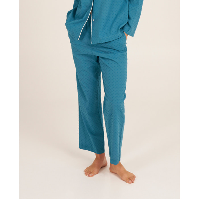 Pantalón de pijama de mujer largo con bolsillos