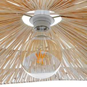 Suspension "Orane" raphia beige D78cm