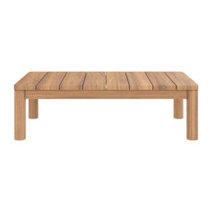 Table basse rectangulaire de jardin en bois de teck massif - Nadila