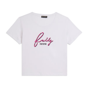 T-shirt con logo Freddy floreale