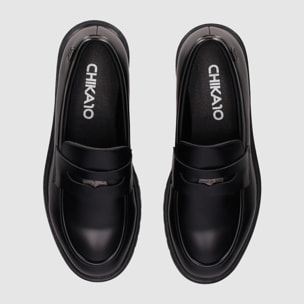 Zapatos de Piel Sintética - Negro - Tacón: Bajo