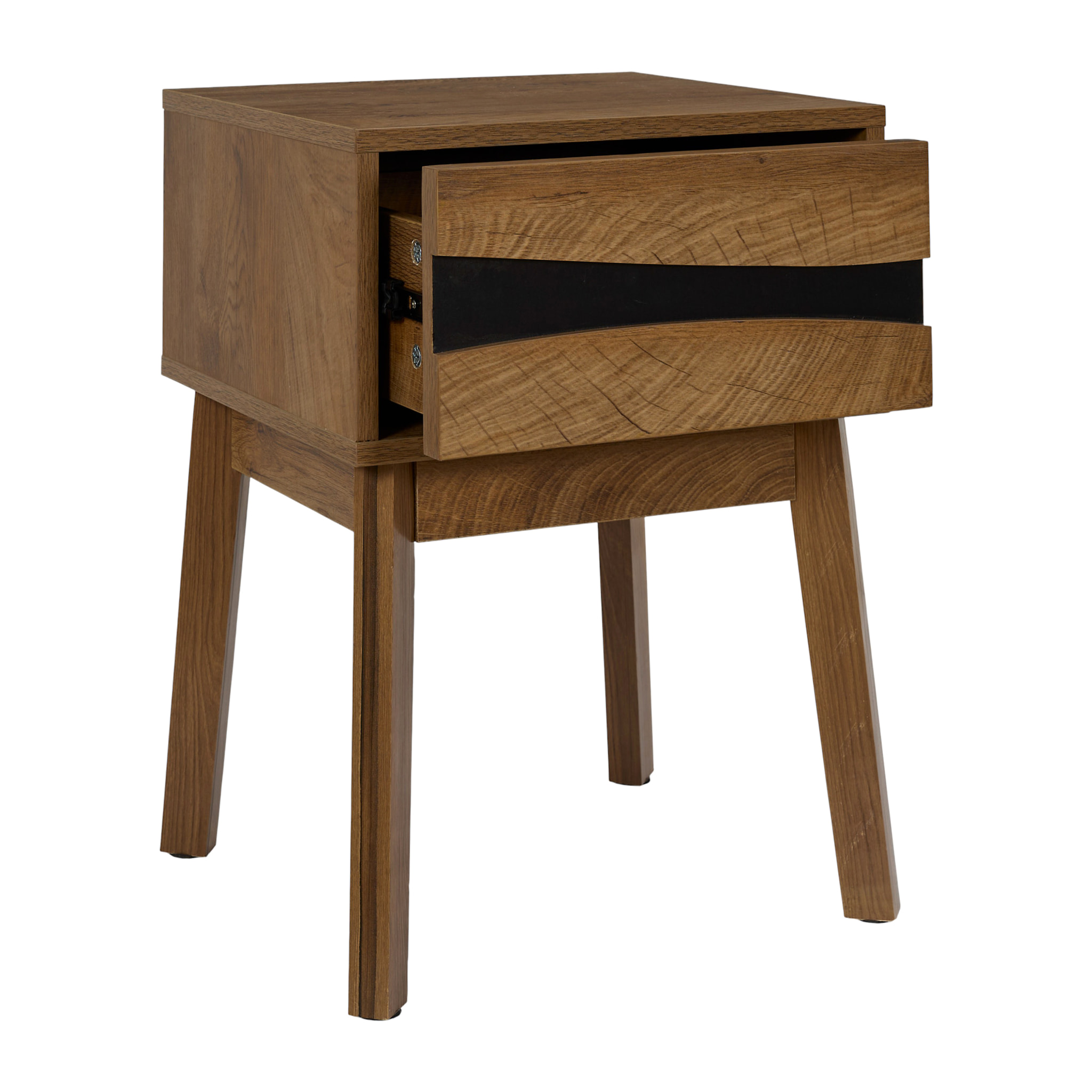 Chevet - HOME DECO FACTORY - Forest - Design Épuré - Marron et Noir
