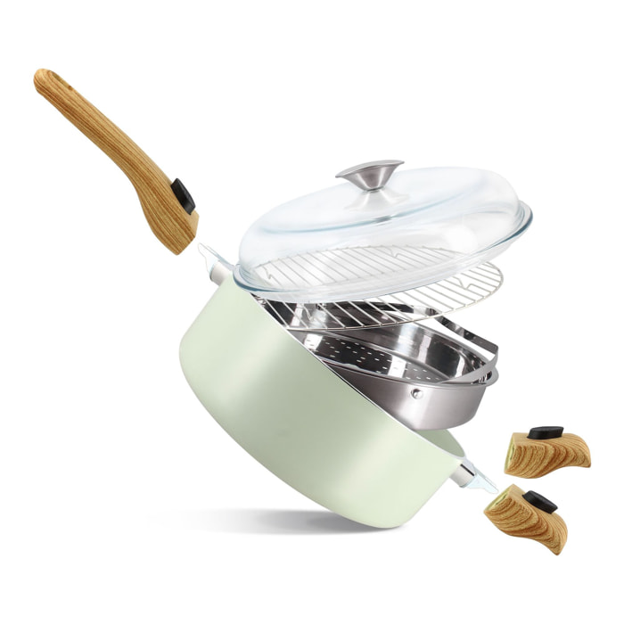 Poêle multifonction en revêtement céramique - tous feux COLORAMA