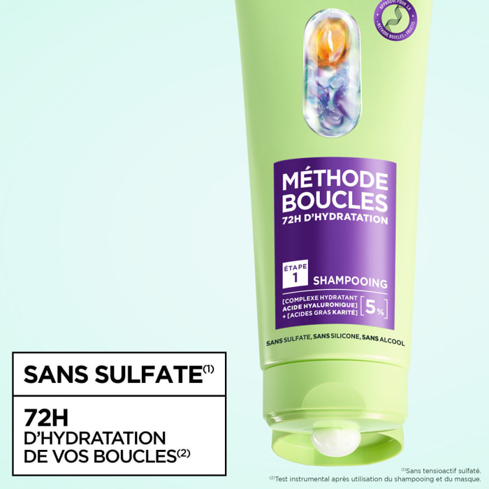 Garnier Fructis Méthode Boucles Duo Shampooing et Spray Hydratant à l'Acide Hyaluronique et beurre de Karité