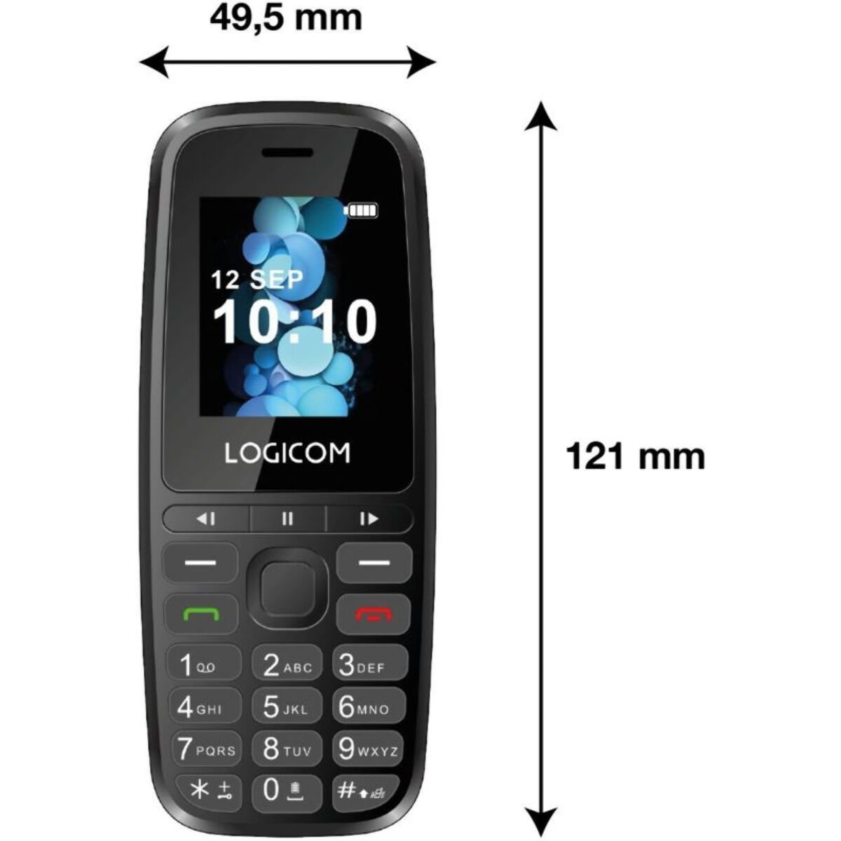 Téléphone portable LOGICOM Posh 402 Noir 4G