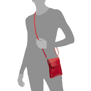 Albaretto Bolso bandolera de mujer de piel auténtica acabado Dollaro