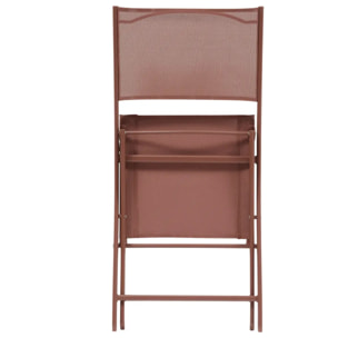 Lot de 4 chaises de jardin Modula pliables acajou