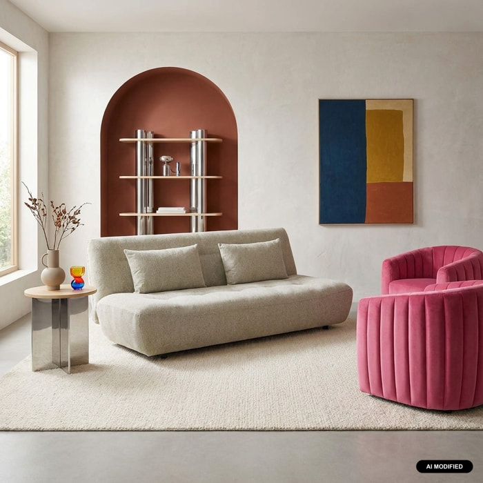 Banquette convertible tissu chenille 3 places KLIK
