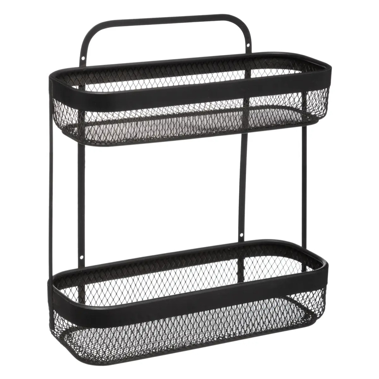 Petite étagère 2 niveaux métal "Mayaj" noir