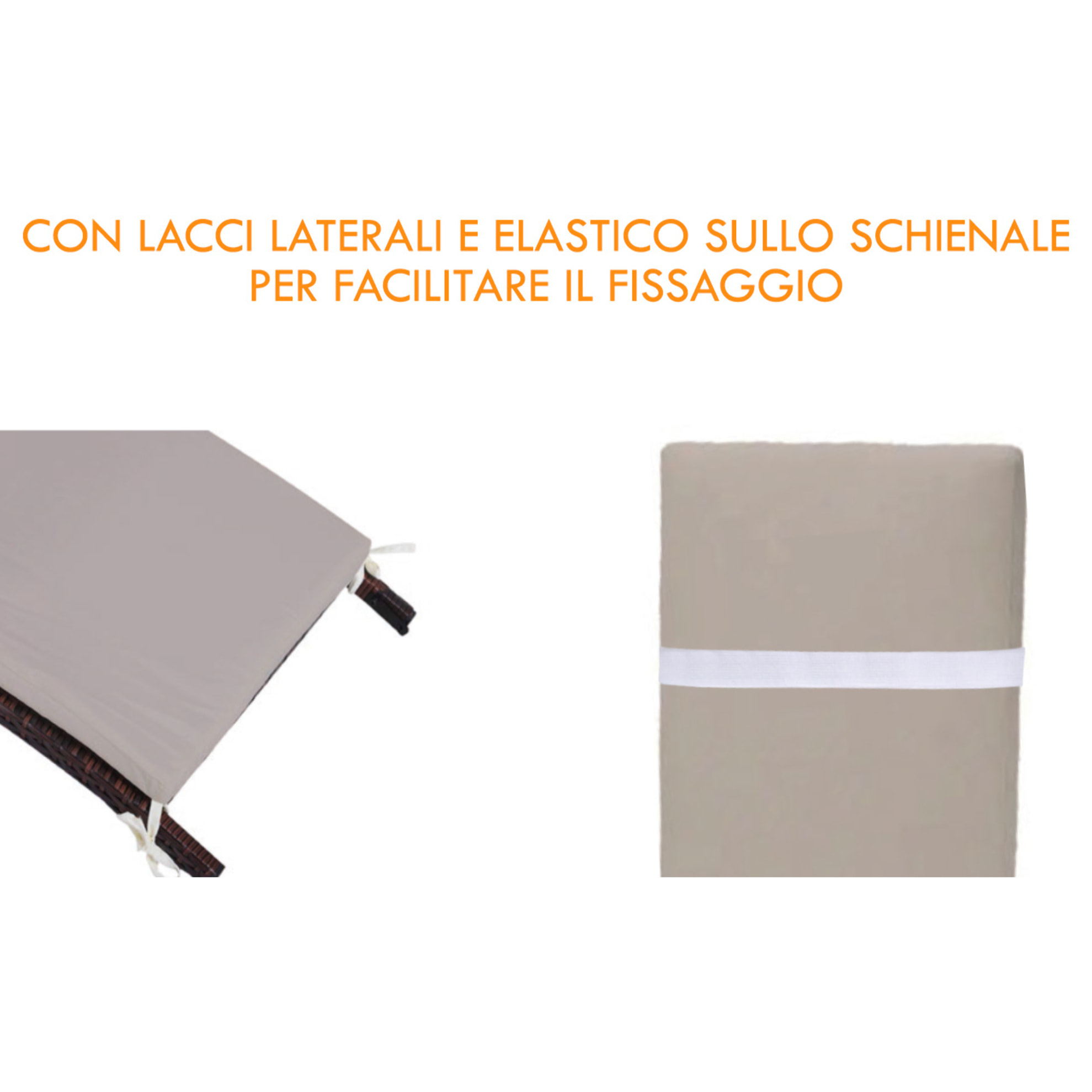 Materassino Per Lettino Con Poggiapiedi Modello Garden Tinta Unita