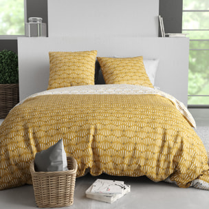 Parure housse de couette 3pcs polycoton rachel