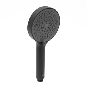 Douchette à main ronde 4 fonctions, débit 11,28 l/min, garantie 5 ans,noir mat (SATBSRS23C)