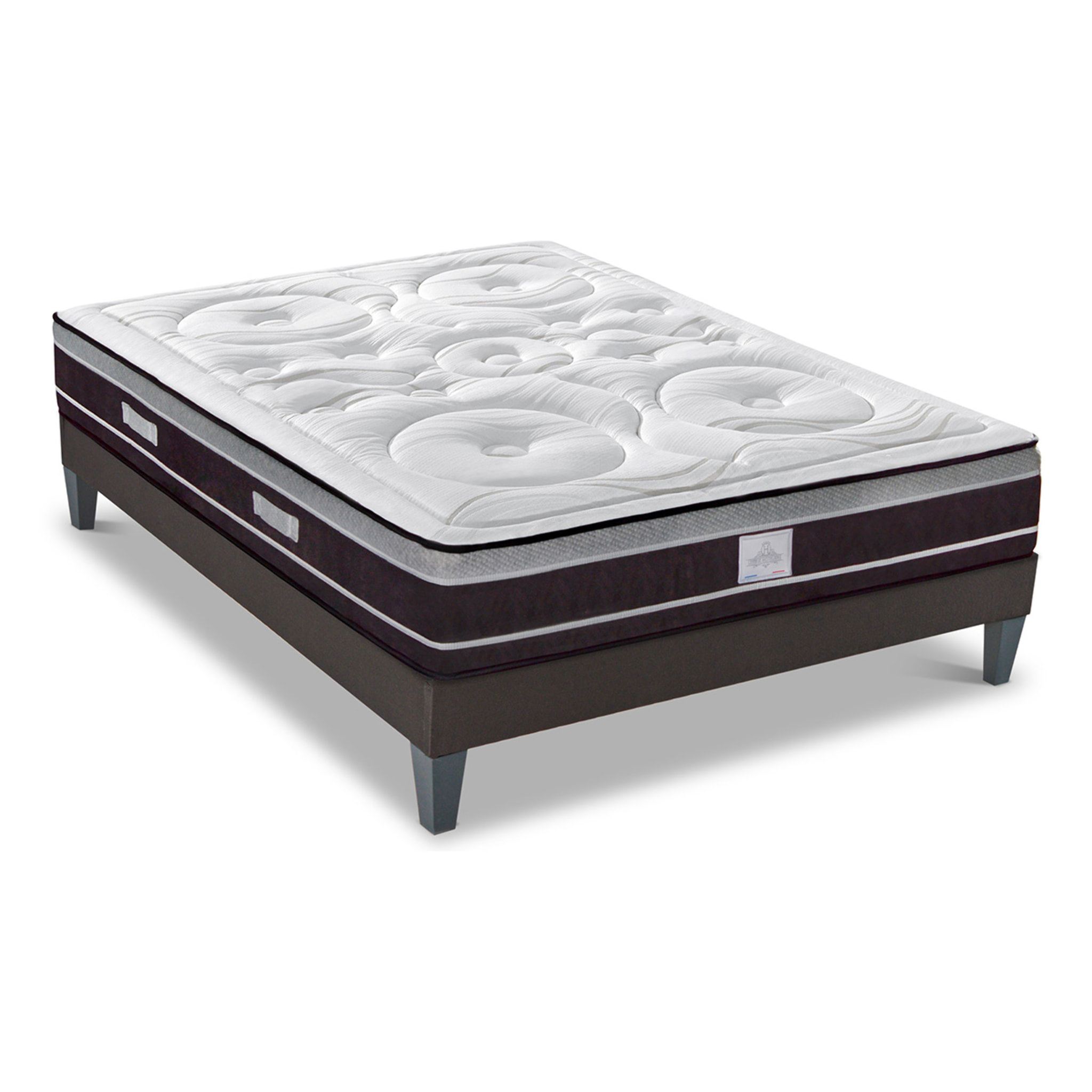 Ensemble Matelas Hybride Divin & Sommier KIT15, Soutien ferme, 28 cm, Technologie tri-lattes