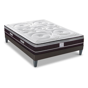 Ensemble Matelas Hybride Divin & Sommier KIT15, Soutien ferme, 28 cm, Technologie tri-lattes