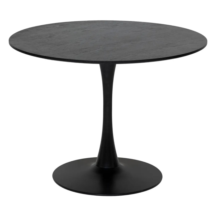 Table à manger "Elias" noir D102x76cm