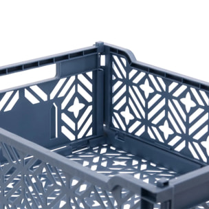 Cagette pliable Arry 40x30cm bleu