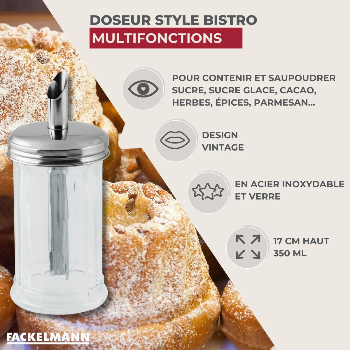 Doseur à sucre 350 ml Bistro Fackelmann