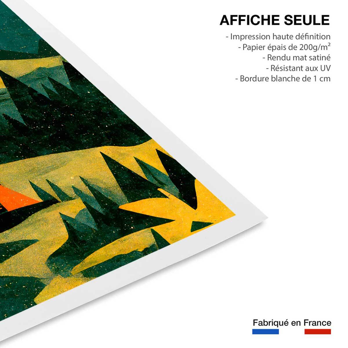 Affiche enfant cabane dans la forêt  Affiche seule