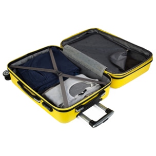 Juego De Maletas Rígidas Abs Itaca Simoa Amarillo