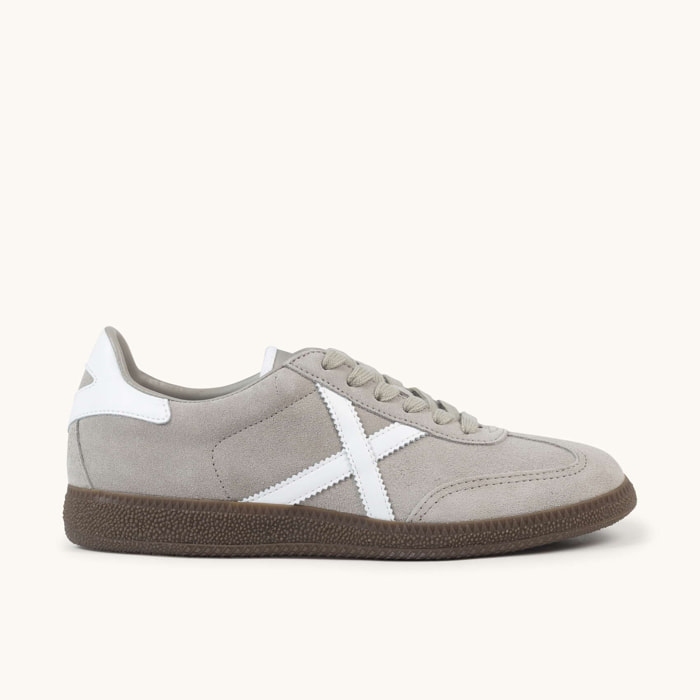 Zapatilla casual de serraje gris con suela caramelo MUNICH BARRU 216