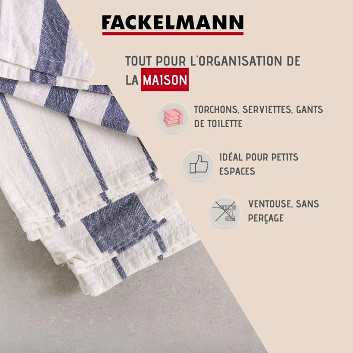 Lot de 2 crochets muraux à ventouse Fackelmann Tecno