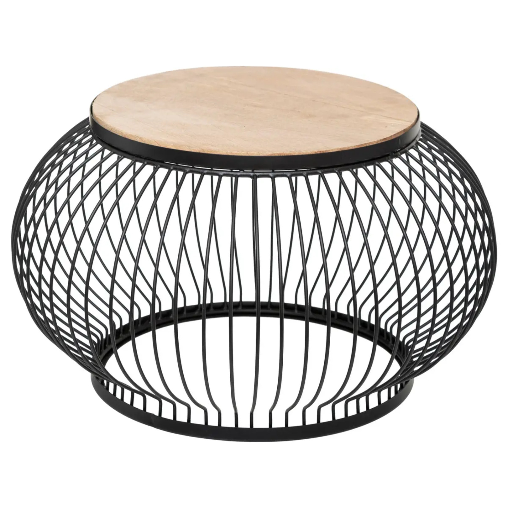Lot de 2 tables gigognes "Esther" manguier et métal