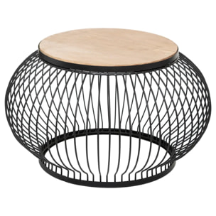 Lot de 2 tables gigognes "Esther" manguier et métal