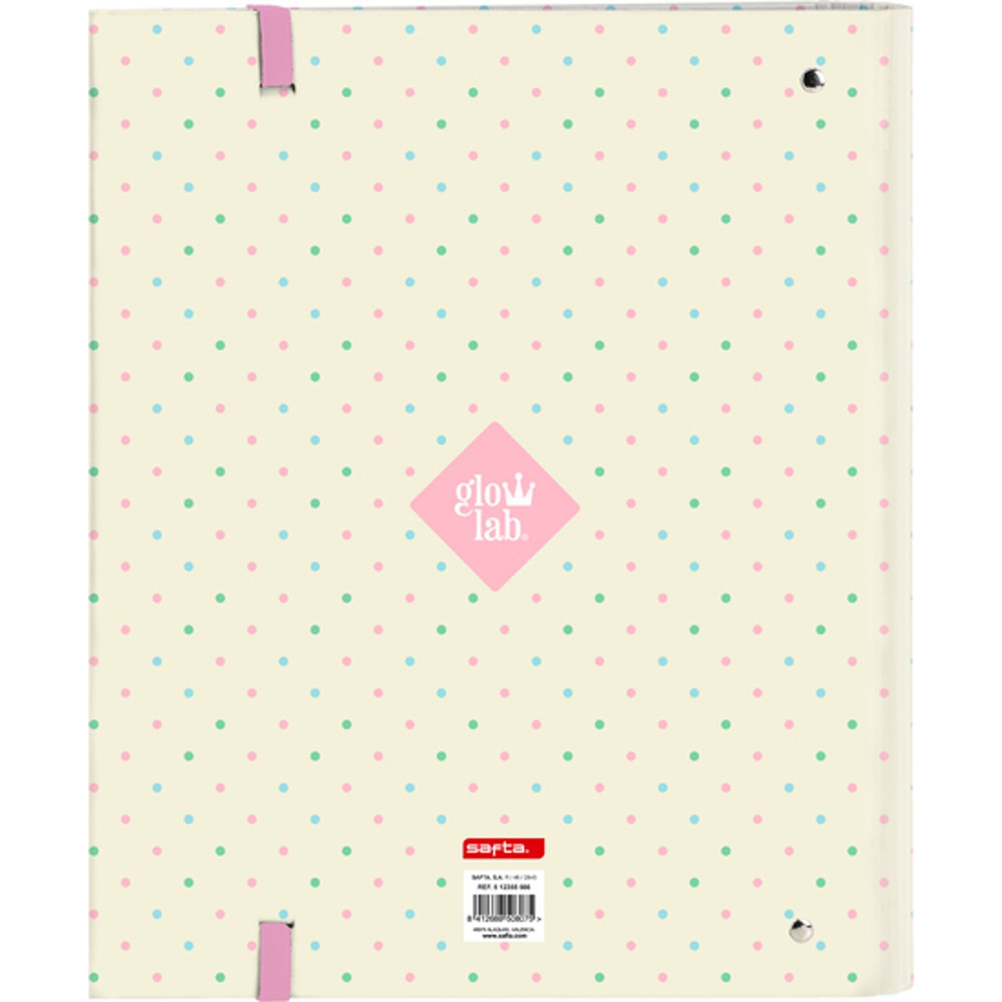 Carpeta 4 anillas 35mm c/recambio glowlab "magic flow"