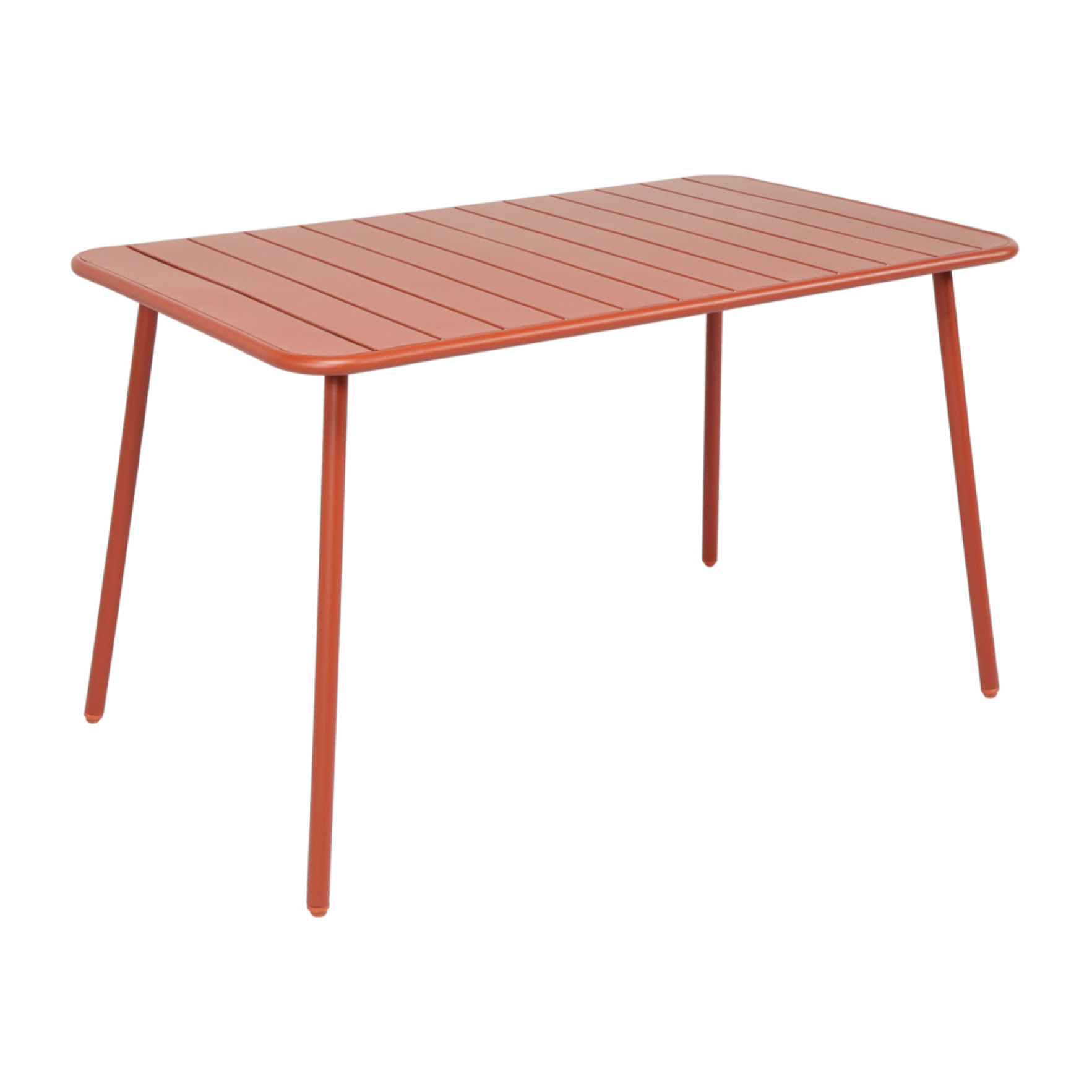 EVORA Table salon de jardin repas 4 à 6 places 120x70cm terracotta