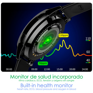 Smartwatch T2 Pro con pantalla AMOLED de 1.52", llamadas Bluetooth, notificaciones y modos de deporte.