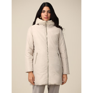 Oltre - Reversible parka down jacket with hood - Blanco