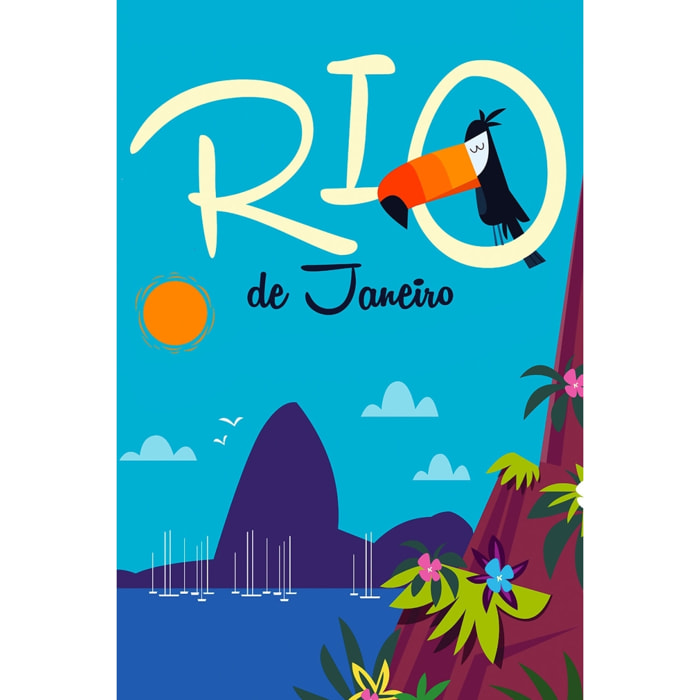 Tableau toucan à Rio de Janeiro Toile imprimée