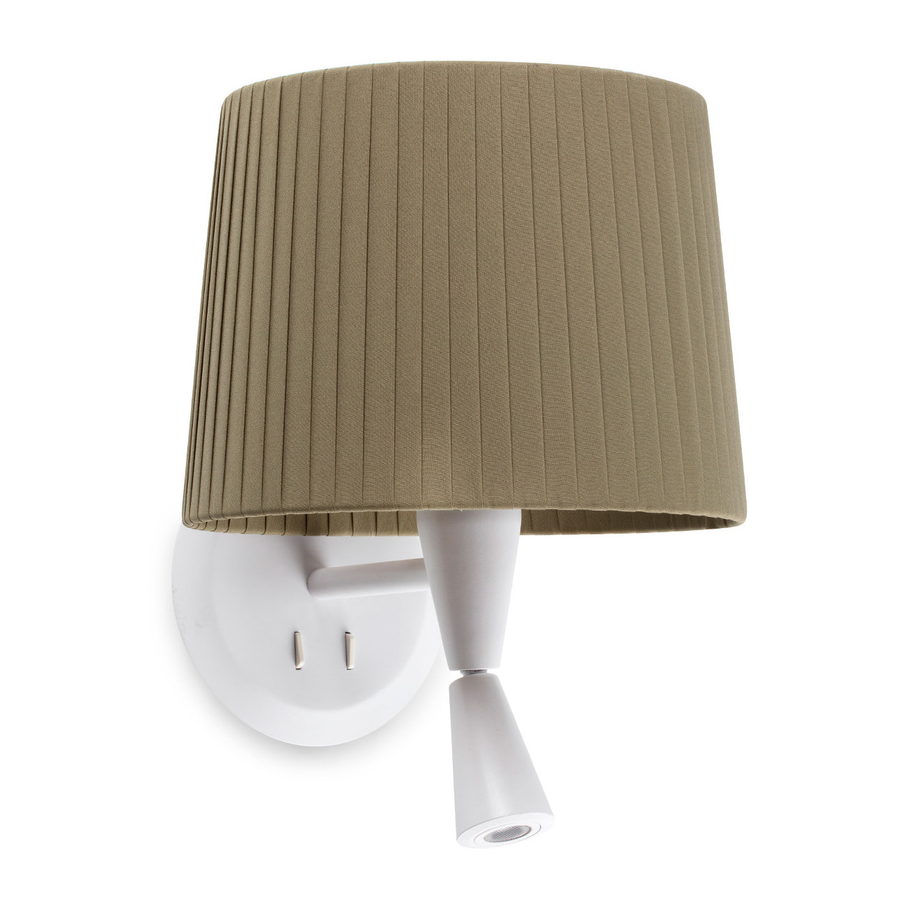 SAMBA Lampe applique avec lecteur blanc/enrubanné vert