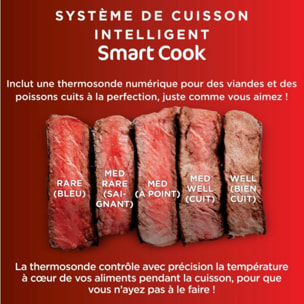 Grille-viande NINJA Foodi DG551EU thermosonde à poser, 40x27 cm